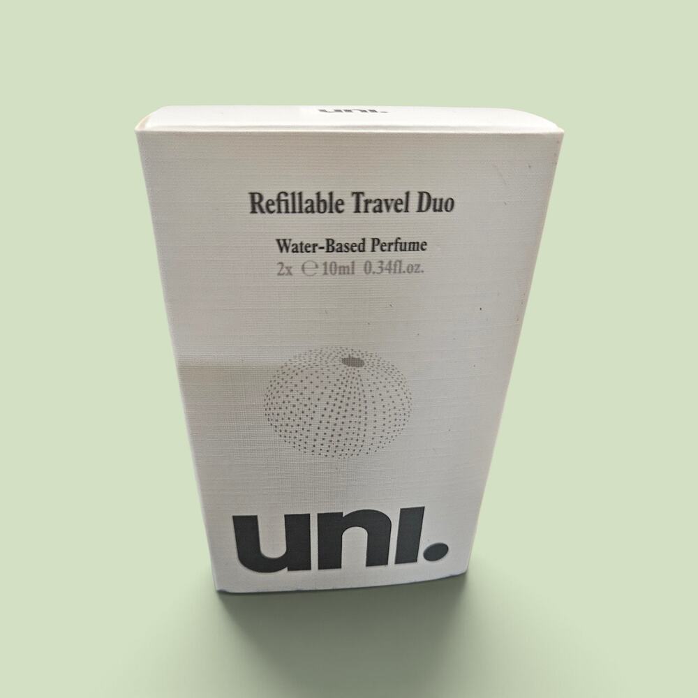 Uni Water-Based Perfume Refillable Travel Duo Sunset & Rain Set 2x10ml NIB